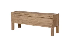 Hallway & Bootroom|Storage & Shelving^Nkuku Teni Reclaimed Wood Storage Bench with Upholstered Linen Cushion - Natural