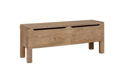 Hallway & Bootroom|Storage & Shelving^Nkuku Teni Reclaimed Wood Storage Bench with Upholstered Linen Cushion - Natural