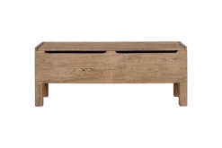 Hallway & Bootroom|Storage & Shelving^Nkuku Teni Reclaimed Wood Storage Bench with Upholstered Linen Cushion - Natural