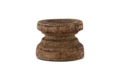 Decorative Home Accessories|Desk Accessories^Nkuku Thoko Reclaimed Round Candlestick - Dark Stain