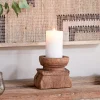 Decorative Home Accessories|Candlesticks^Nkuku Thoko Reclaimed Square Candlestick - Dark Stain
