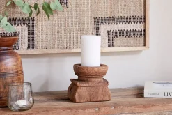Decorative Home Accessories|Candlesticks^Nkuku Thoko Reclaimed Square Candlestick - Dark Stain