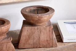 Decorative Home Accessories|Candlesticks^Nkuku Thoko Reclaimed Square Candlestick - Dark Stain