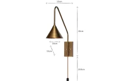 Wall Lights|Wall & Spot Lights^Nkuku Thottam Swing Arm Wall Lamp - Antique Brass
