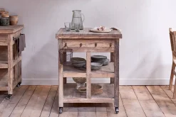Pantry|Home Office^Nkuku Tivu Reclaimed Wood Butchers Block - Natural
