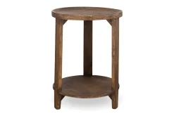 Living|Side Tables^Nkuku Triveni Mango Wood Side Table - Walnut Stain