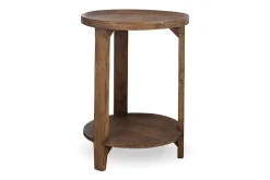 Living|Side Tables^Nkuku Triveni Mango Wood Side Table - Walnut Stain
