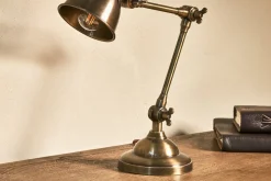 Desk Lamps|Table Lamps^Nkuku Tubu Antique Brass Desk Lamp