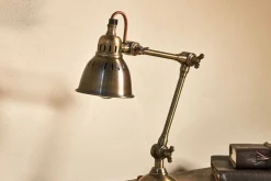Desk Lamps|Table Lamps^Nkuku Tubu Antique Brass Desk Lamp