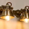 Spot Lights|Wall & Spot Lights^Nkuku Tubu Brass Double Spot Light - Antique Brass