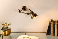 Wall Lights|Spot Lights^Nkuku Tubu Brass Extendable Wall Light - Antique Brass
