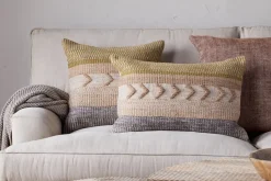Bedroom Textiles|Cushions^Nkuku Tuleeka Wool Cushion Cover - Ochre
