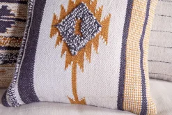 Bedroom Textiles|Cushions^Nkuku Tussi Mara Cushion Cover - Mustard & Grey