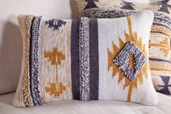 Bedroom Textiles|Cushions^Nkuku Tussi Sia Cushion Cover - Mustard & Grey