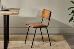 Home Office|Kitchen & Dining^Nkuku Ukari Leather Dining Chair - Aged Tan