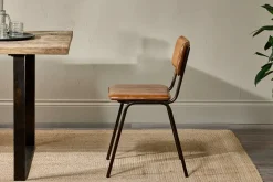 Home Office|Kitchen & Dining^Nkuku Ukari Leather Dining Chair - Aged Tan