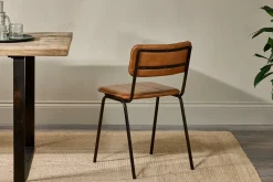 Home Office|Kitchen & Dining^Nkuku Ukari Leather Dining Chair - Aged Tan