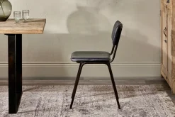 Home Office|Kitchen & Dining^Nkuku Ukari Leather Dining Chair - Aged Black