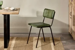 Home Office|Kitchen & Dining^Nkuku Ukari Leather Dining Chair - Rich Green