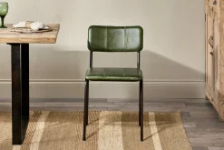 Home Office|Kitchen & Dining^Nkuku Ukari Leather Dining Chair - Rich Green