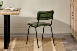 Home Office|Kitchen & Dining^Nkuku Ukari Leather Dining Chair - Rich Green