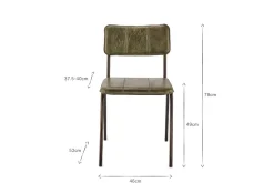 Home Office|Kitchen & Dining^Nkuku Ukari Leather Dining Chair - Rich Green