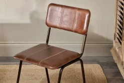 Home Office|Kitchen & Dining^Nkuku Ukari Leather Dining Chair - Chocolate Brown