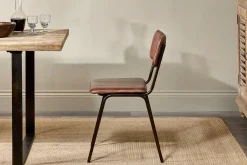 Home Office|Kitchen & Dining^Nkuku Ukari Leather Dining Chair - Chocolate Brown