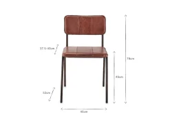 Home Office|Kitchen & Dining^Nkuku Ukari Leather Dining Chair - Chocolate Brown