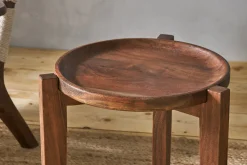 Living|Side Tables^Nkuku Umar Mango Wood Side Table - Dark Brown