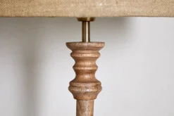 Floor Lamps^Nkuku Usha Classic Wooden Floor Lamp - Natural