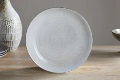 Plates^Nkuku Valinha Earthenware Dinner Plate - Grey