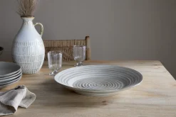 Trays & Platters^Nkuku Valinha Earthenware Round Platter - Grey
