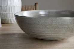 Serving Bowls|Bowls^Nkuku Valinha Earthenware Serving Bowl - Grey