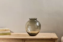Decorative Home Accessories|Vases^Nkuku Vanita Glass Vase - - Wide Smoke