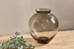 Decorative Home Accessories|Vases^Nkuku Vanita Glass Vase - - Wide Smoke
