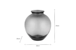 Decorative Home Accessories|Vases^Nkuku Vanita Glass Vase - - Wide Smoke