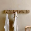 Hooks & Rails|Hooks & Rails^Nkuku Veduru Mango Wood Carved Hook - Natural (Row of 6)