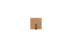 Hooks & Rails|Hooks & Rails^Nkuku Veduru Mango Wood Carved Square Hook - Natural