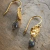 Jewellery & Jewellery Boxes|Jewellery^Nkuku Veera Labradorite Earrings - Gold