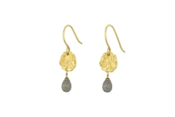 Jewellery & Jewellery Boxes|Jewellery^Nkuku Veera Labradorite Earrings - Gold