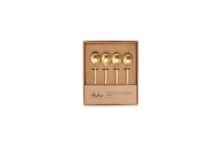 Cutlery|Cutlery^Nkuku Veeta Teaspoon Set - Brushed Gold (Set of 4)