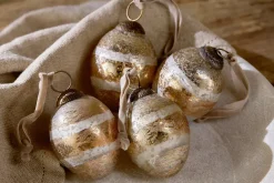 Christmas Table|Baubles & Tree Decorations^Nkuku Viti Baubles - Gold (Set of 4)