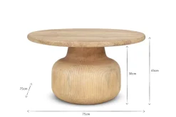 Living|Coffee Tables^Nkuku Vivan Grooved Wood Coffee Table