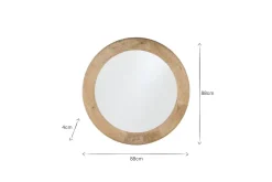 Round Mirrors|Wall Mirrors^Nkuku Vivan Grooved Wood Mirror - Natural