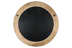 Round Mirrors|Wall Mirrors^Nkuku Vivan Grooved Wood Mirror - Natural