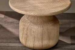 Living|Side Tables^Nkuku Vivan Grooved Wood Side Table