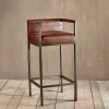 Kitchen & Dining|Bar Stools & Bar Chairs^Nkuku Wamma Leather Bar Chair