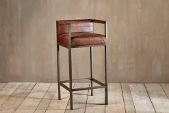 Kitchen & Dining|Bar Stools & Bar Chairs^Nkuku Wamma Leather Bar Chair