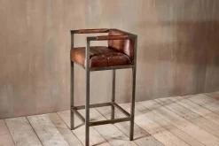 Kitchen & Dining|Bar Stools & Bar Chairs^Nkuku Wamma Leather Bar Chair